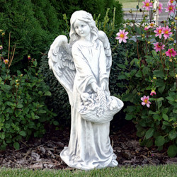 Скульптура Ангел с корзиночкой