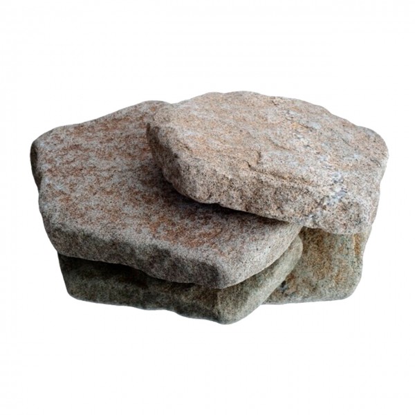 Галтованный плитняк Гранит Режевской 40-60 мм