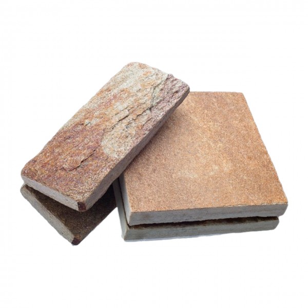 Плитка из Златолита, желтая, ширина 100 мм, толщина 20-30 мм