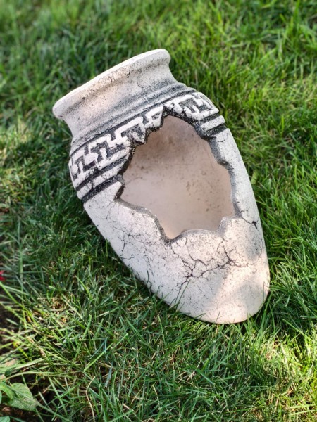 Амфора скошенная «Элис» с черным принтом