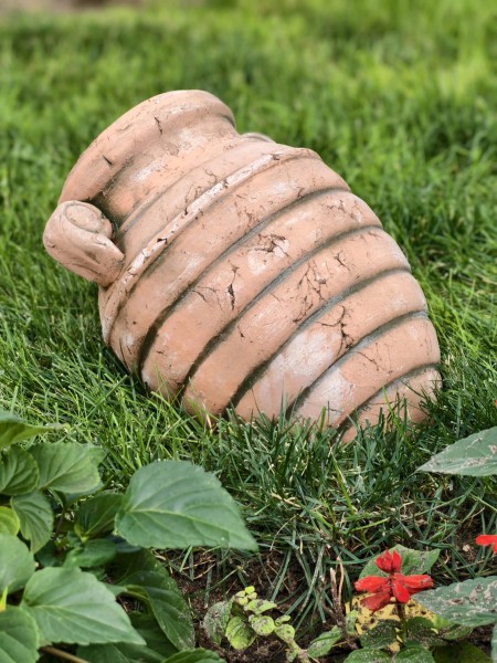 Амфора «Улей» с зеленым принтом