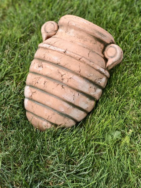 Амфора «Улей» с зеленым принтом