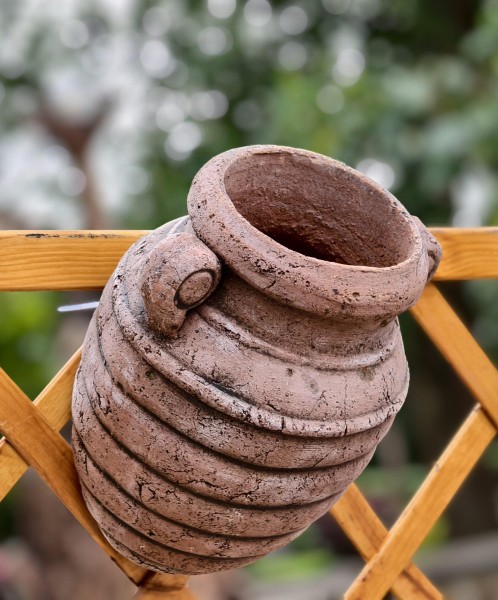 Амфора «Улей» с принтом темная патина