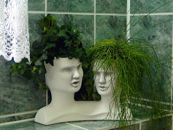 Вазон современный Головы - мужская и женская