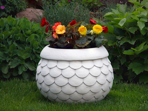 Вазон современный круглый