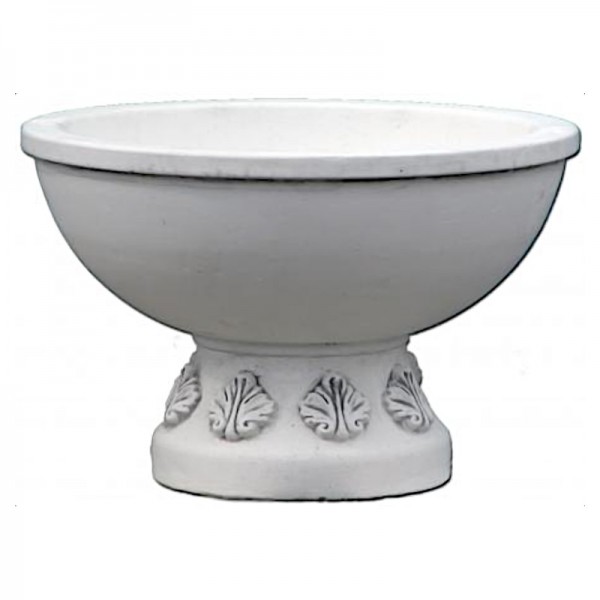 Вазон классический, круглый на ножке с орнаментом