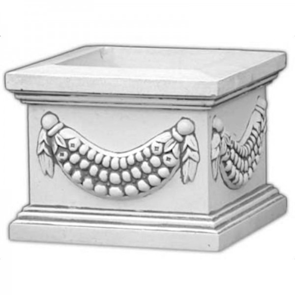 Вазон классический квадратный с орнаментом