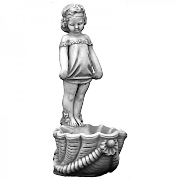 Вазон скульптурный Девочка на ракушке