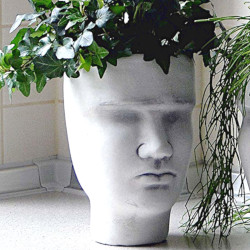 Вазон современный Голова мужская