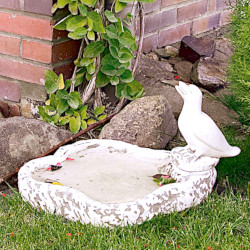 Вазон-поилка с птицей