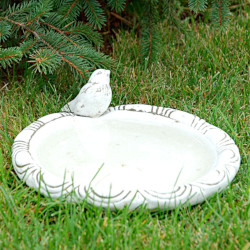 Вазон-поилка с птицей