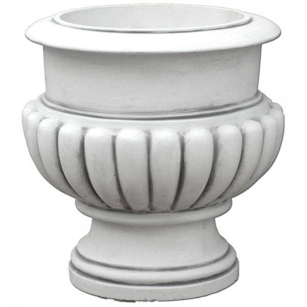 Вазон классический, круглый с рёбрами, на ножке