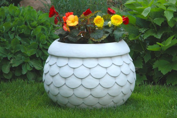 Вазон современный круглый