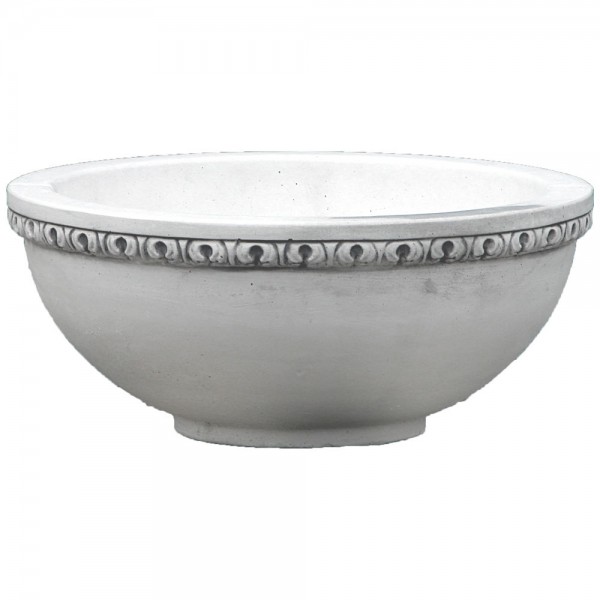 Вазон современный, круглый с ободком