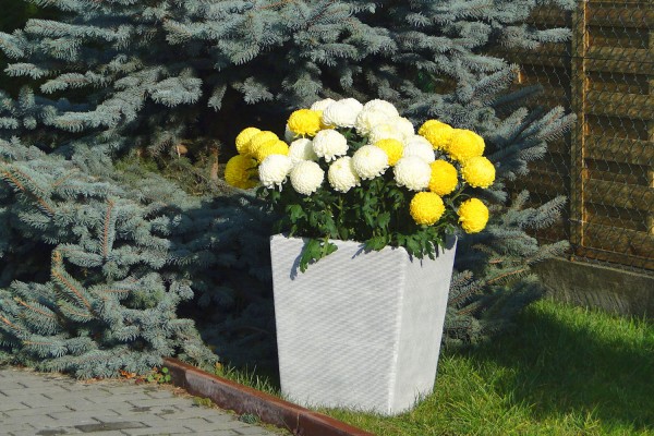 Вазон современный, квадратный