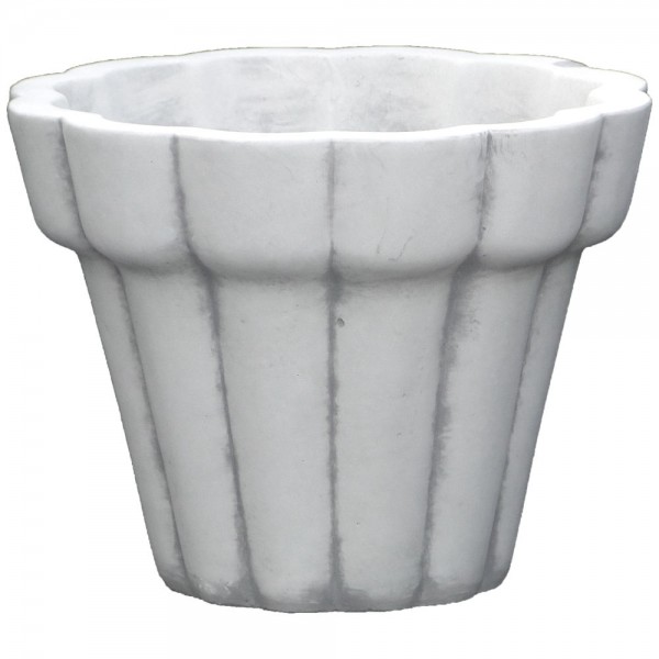 Вазон современный, круглый, ребристый