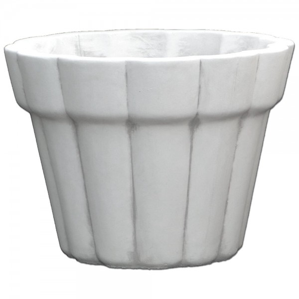 Вазон современный, круглый, ребристый