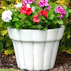 Вазон современный, круглый, ребристый