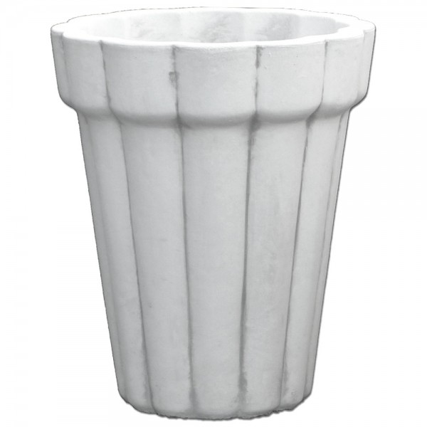 Вазон современный, круглый, ребристый