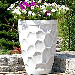 Вазон современный, круглый с сотами