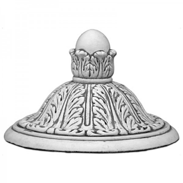 Вазон античный, круглый, с орнаментом, на ножке