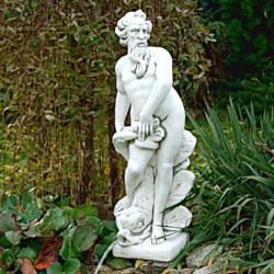 Скульптура античная Посейдон с рыбой