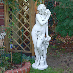 Скульптура античная Девушка обнажённая с цветком