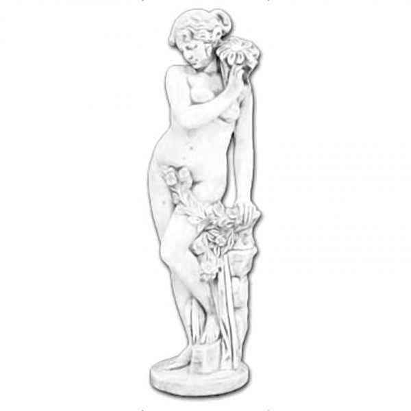 Скульптура античная Девушка обнажённая с цветком