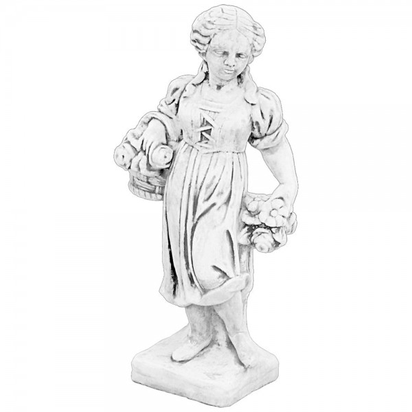 Скульптура Девушка с корзинкой и цветами