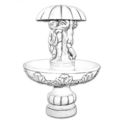 Фонтан классический Дети под зонтом