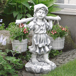 Скульптура современная Девочка с коромыслом