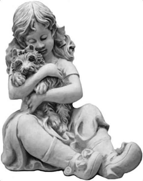 Скульптура Девочка с собакой