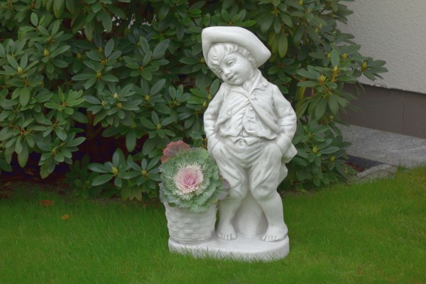 Скульптура Мальчик с цветочным горшком