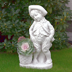 Скульптура Мальчик с цветочным горшком