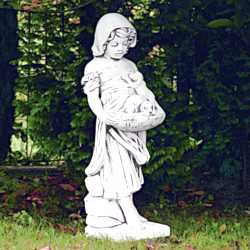 Скульптура античная Девочка с щенками