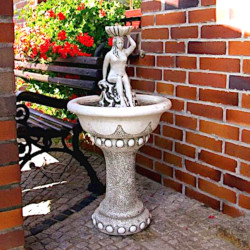 Фонтан современный Девушка с лилией