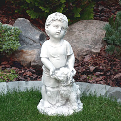 Скульптура Мальчик с собакой