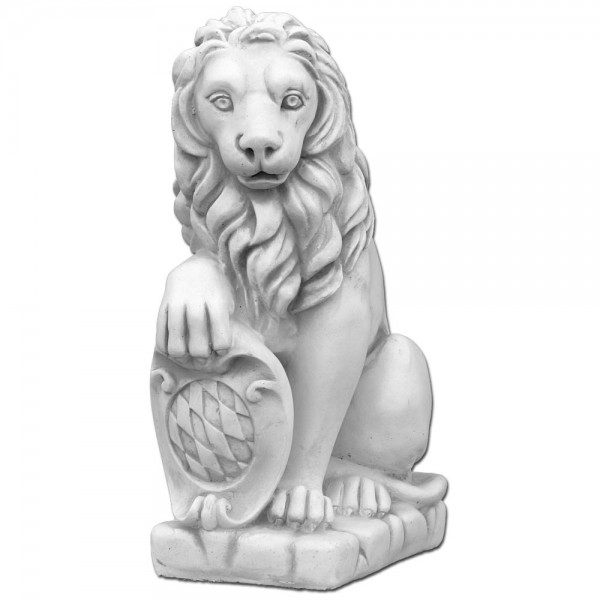 Скульптура Лев сидит, со щитом, правый