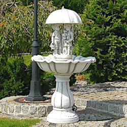 Фонтан современный Дети под зонтиком