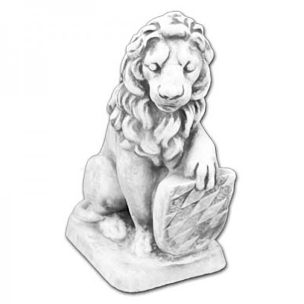 Скульптура Лев сидит, со щитом, левый