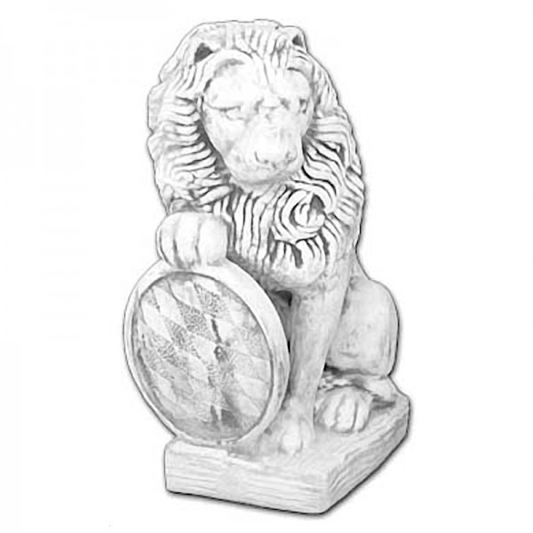 Скульптура Лев сидит, со щитом, правый