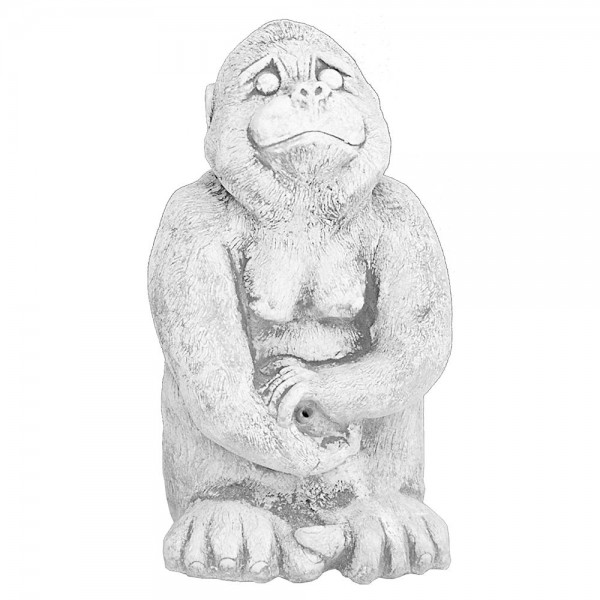 Скульптура Обезьяна, сидит, для водоемов