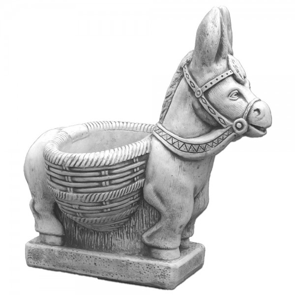 Скульптура современная Ослик с цветочным горшком