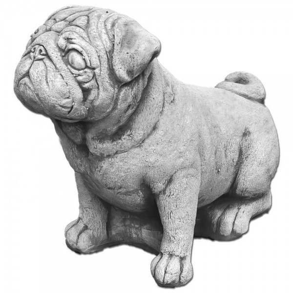 Скульптура Мопс сидит